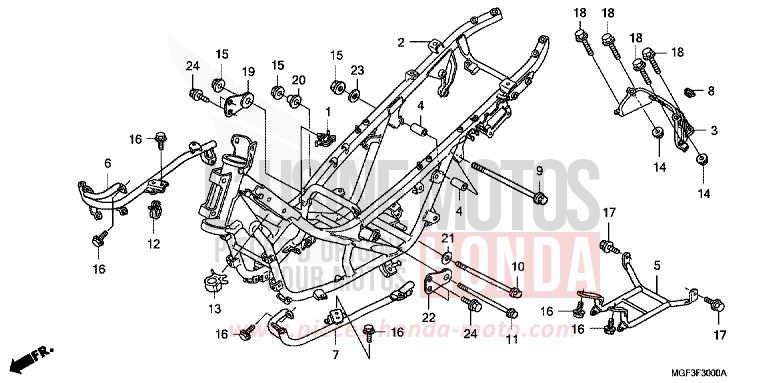 CARROSSERIE DE CHASSIS de SILVER WING TITANIUM METALLIC (YR183) de 2011